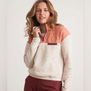 Marine Layer Women's Corbet Quilted Reversible Pullover in Oatmeal Size XS